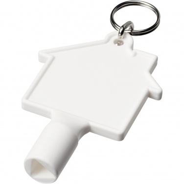 Logotrade corporate gift picture of: Maximilian house-shaped recycled utility key keychain