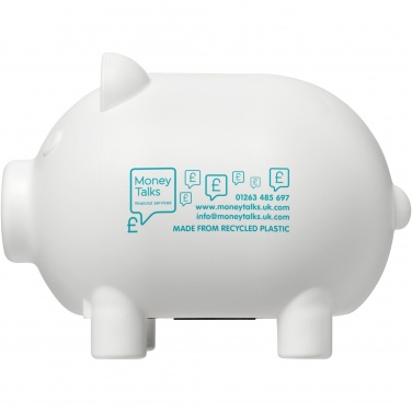 Logo trade business gifts image of: Oink recycled plastic piggy bank