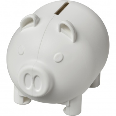 Logo trade promotional item photo of: Oink recycled plastic piggy bank