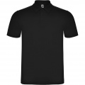 Austral short sleeve unisex polo, Solid black