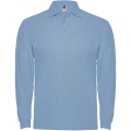 Estrella long sleeve men's polo, Sky blue