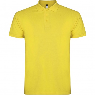 Logo trade promotional giveaways image of: Star short sleeve men's polo