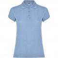 Star short sleeve women's polo, Sky blue