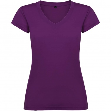 Logo trade promotional giveaways image of: Victoria short sleeve women's v-neck t-shirt