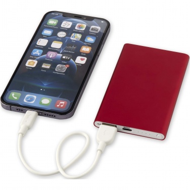 Logo trade advertising product photo of: Pep 4000 mAh Type-C recycled aluminium power bank 