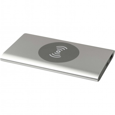 Logo trade promotional products picture of: Juice 4000 mAh Type-C recycled aluminium wireless power bank 