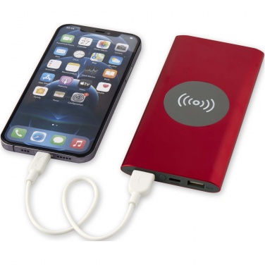 Logotrade promotional item picture of: Juice 8000 mAh Type-C recycled aluminium wireless power bank