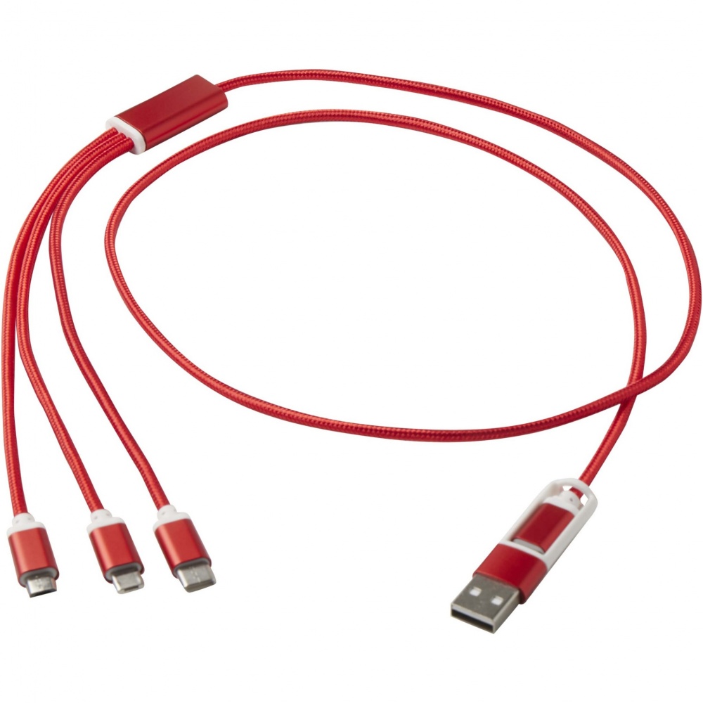 Logotrade promotional item picture of: Versatile 5-1 recycled aluminium charging cable