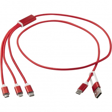 Logotrade promotional items photo of: Versatile 5-1 recycled aluminium charging cable