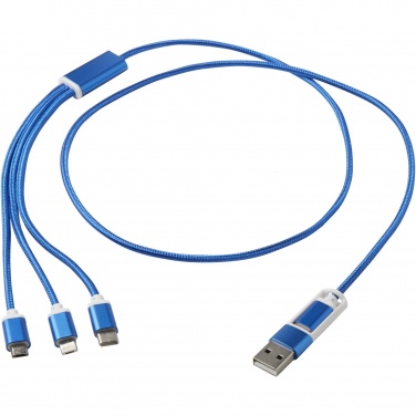 Logo trade promotional product photo of: Versatile 5-1 recycled aluminium charging cable