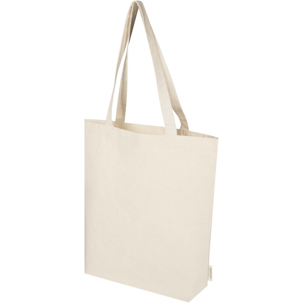 Logo trade promotional product photo of: Orissa 180 g/m² organic wide bottom tote bag 11L