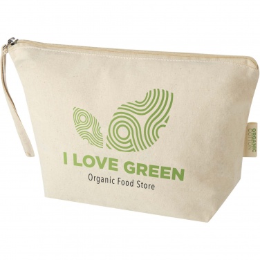 Logo trade promotional giveaways image of: Orissa 180 g/m² organic large accessory pouch 3L