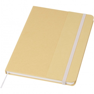 Logo trade promotional gifts picture of: Nelida A5 recycled cardboard hard cover notebook