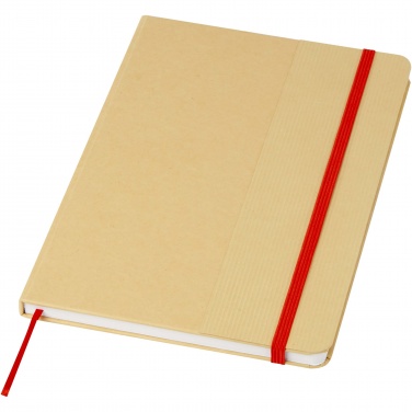 Logo trade promotional gift photo of: Nelida A5 recycled cardboard hard cover notebook