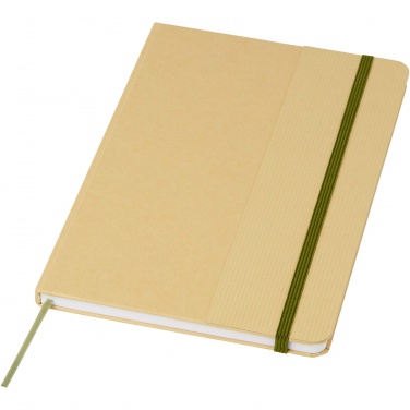 Logo trade promotional product photo of: Nelida A5 recycled cardboard hard cover notebook