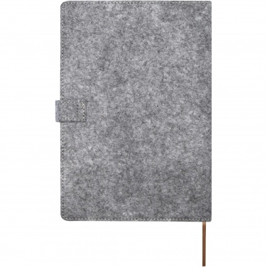 Logo trade promotional giveaways image of: Viviana A5 recycled felt and cork notebook