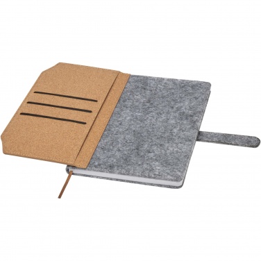 Logotrade advertising products photo of: Viviana A5 recycled felt and cork notebook