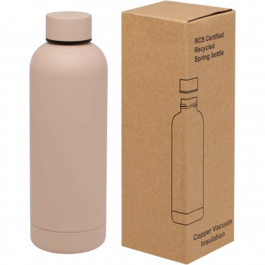 Logo trade advertising products picture of: Spring 500 ml RCS certified recycled stainless steel copper vacuum insulated bottle