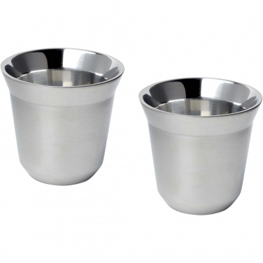 Logotrade promotional products photo of: Duo 80 ml RCS certified stainless steel espresso cup set 