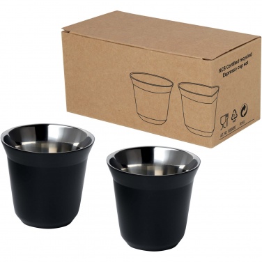 Logotrade promotional item picture of: Duo 80 ml RCS certified stainless steel espresso cup set 