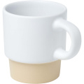 Olympia 130 ml stackable expresso cup with clay bottom, White