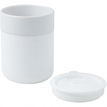 Logotrade promotional item picture of: Java 330 ml ceramic tumbler with silicone wrap and plastic lid