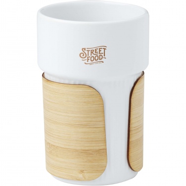 Logo trade business gift photo of: Fika 340 ml tumbler with bamboo sleeve