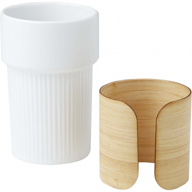 Logotrade corporate gift picture of: Fika 340 ml tumbler with bamboo sleeve