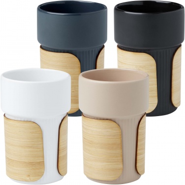 Logo trade promotional merchandise image of: Fika 340 ml tumbler with bamboo sleeve