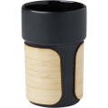 Fika 340 ml tumbler with bamboo sleeve, Solid black