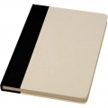 Liliana A5 sugar cane plastic hard cover notebook, Solid black