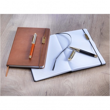 Logo trade promotional products image of: Legato A5 notebook and rollerball pen set 