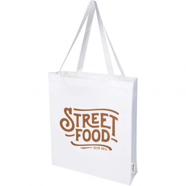 Logo trade corporate gift photo of: Madras 140 g/m² GRS recycled cotton gusset tote bag