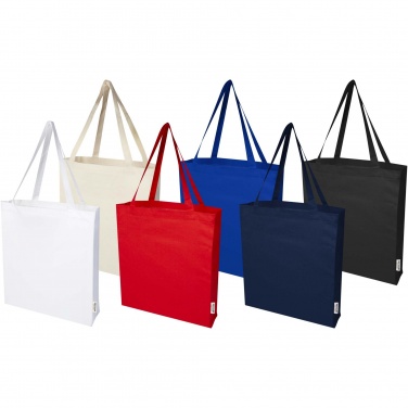 Logo trade corporate gift photo of: Madras 140 g/m² GRS recycled cotton gusset tote bag