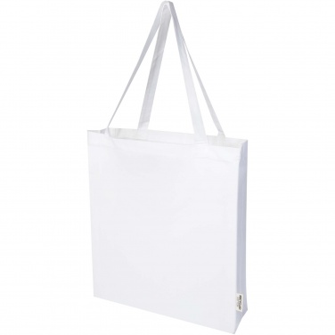 Logotrade corporate gift picture of: Madras 140 g/m² GRS recycled cotton gusset tote bag