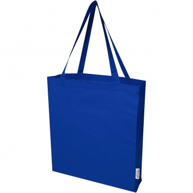 Logo trade promotional product photo of: Madras 140 g/m² GRS recycled cotton gusset tote bag