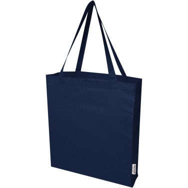 Logotrade advertising products photo of: Madras 140 g/m² GRS recycled cotton gusset tote bag