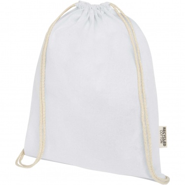 Logotrade promotional merchandise image of: Oregon 140 g/m² GRS recycled cotton drawstring bag