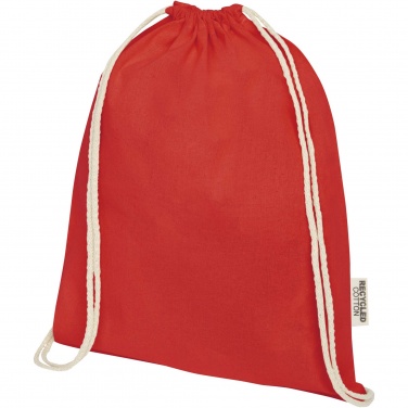 Logo trade promotional items picture of: Oregon 140 g/m² GRS recycled cotton drawstring bag