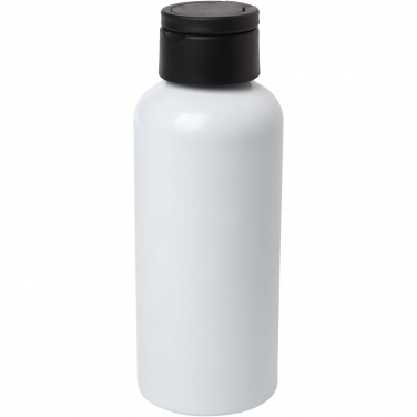 Logo trade promotional products image of: Trinity 600 ml RCS certified recycled aluminium water bottle with RPET lid