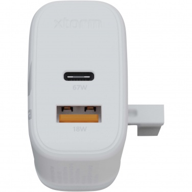 Logo trade business gift photo of: Xtorm XEC067G GaN² Ultra 67W wall charger - UK plug