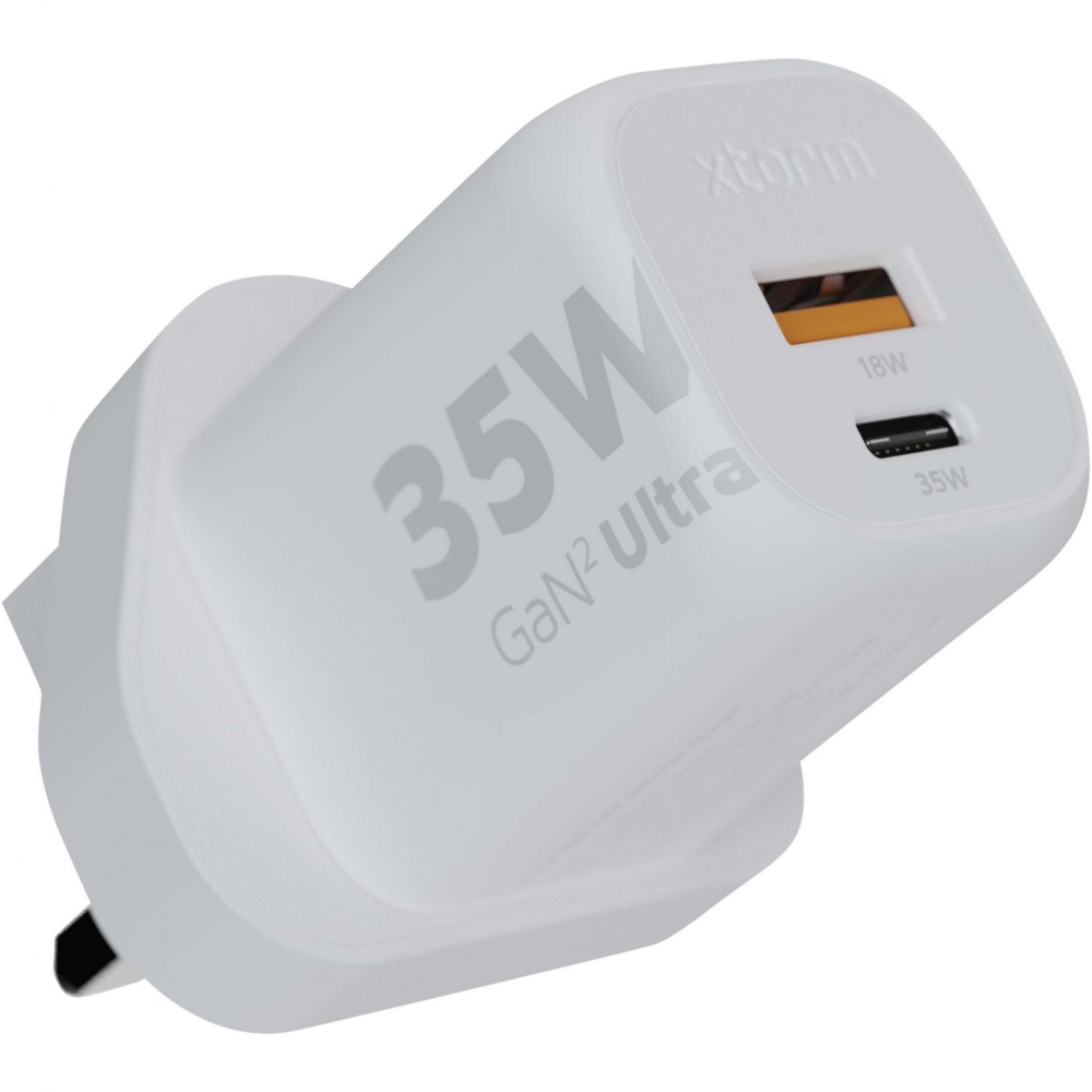 Logotrade promotional gift image of: Xtorm XEC035 GaN² Ultra 35W wall charger - UK plug