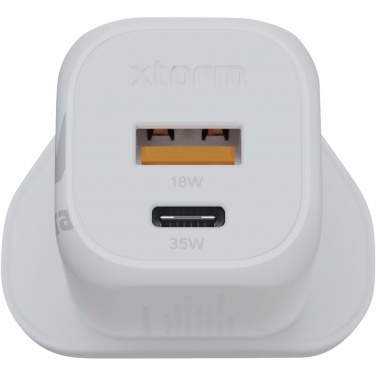 Logo trade promotional merchandise photo of: Xtorm XEC035 GaN² Ultra 35W wall charger - UK plug