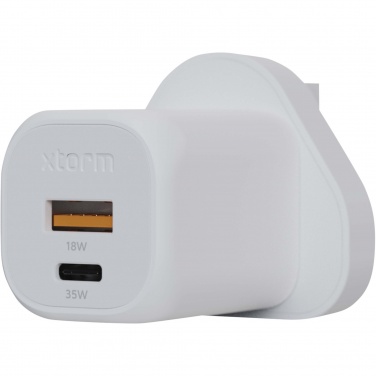 Logo trade promotional giveaways picture of: Xtorm XEC035 GaN² Ultra 35W wall charger - UK plug