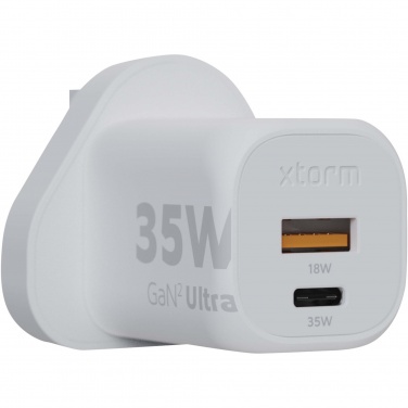 Logotrade promotional gift picture of: Xtorm XEC035 GaN² Ultra 35W wall charger - UK plug