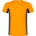 Shanghai short sleeve kids sports t-shirt, Fluor Orange / Solid black