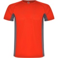 Shanghai short sleeve kids sports t-shirt, Red / Dark Lead