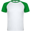 Indianapolis short sleeve kids sports t-shirt, White / Fern green