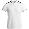 Tamil short sleeve men's sports polo, White / Solid black