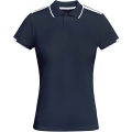 Tamil short sleeve women's sports polo, Navy Blue / White